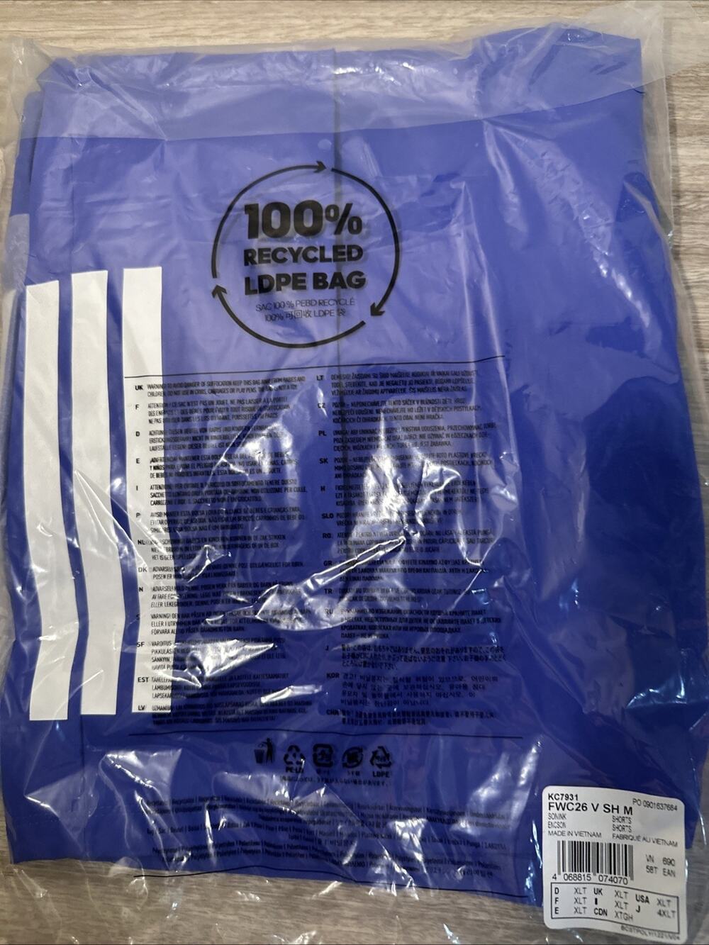 FIFA World Cup 2026 Adidas SHORTS Size XLT XLarge Tall New With Tag